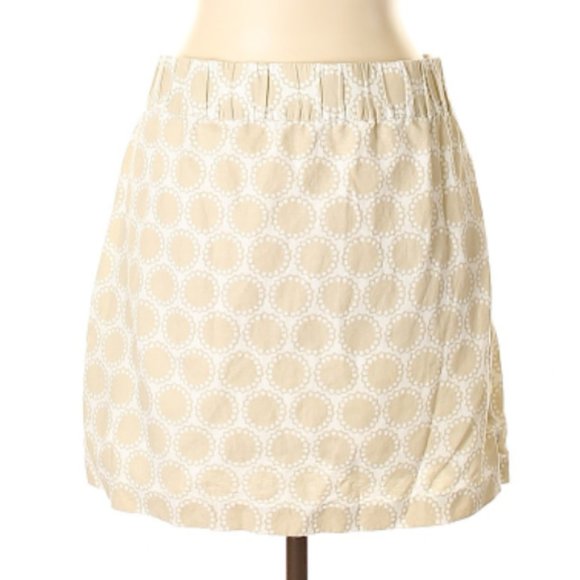 BANANA REPUBLIC Tan and White Linen Blend Skirt - Picture 2 of 5